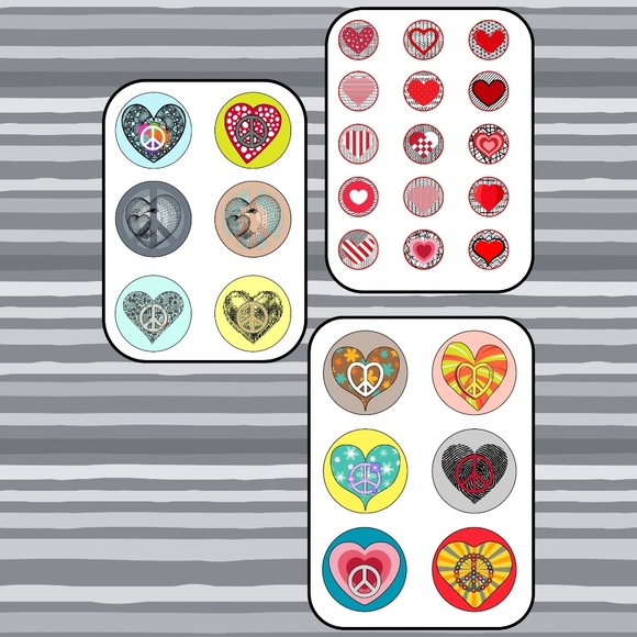 Heart Translucent Stickers ( Not 100% Transparent ) ( 27 Stickers ) - Picture 5 of 8